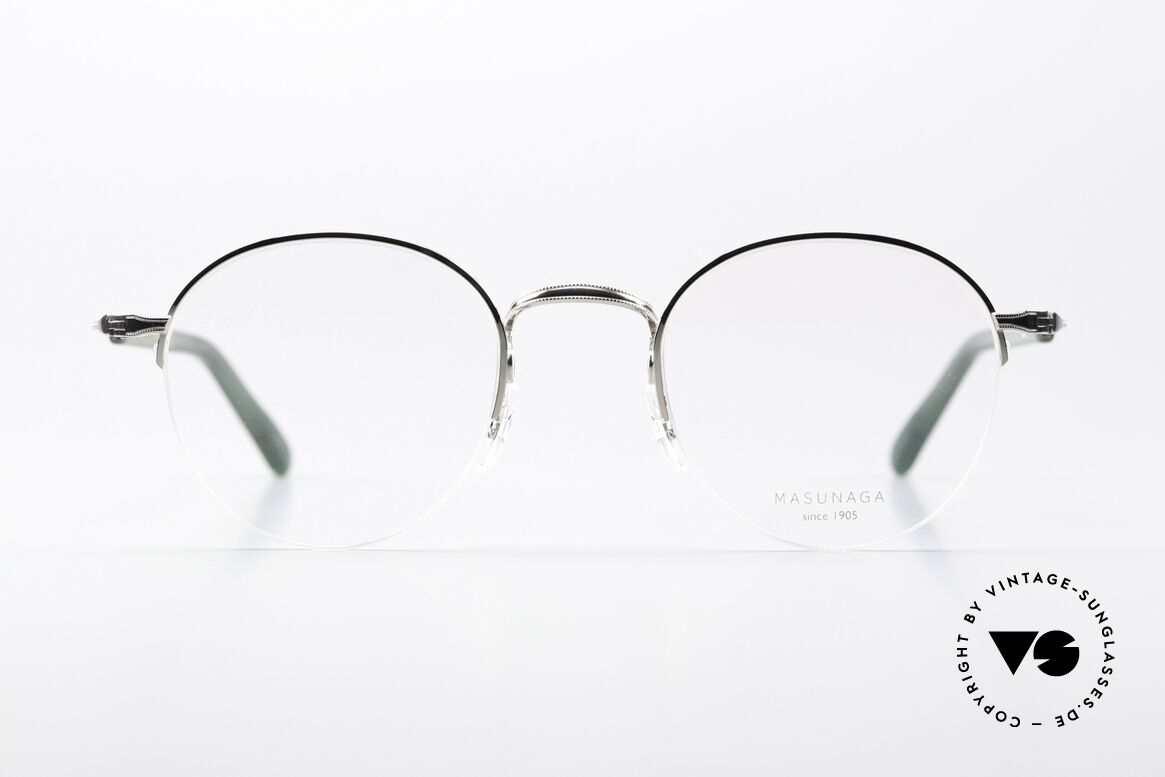 Masunaga GMS-110 Nylor Panto Eyeglasses, traditional JAPANESE craftsmanship since 1905, Made for Men and Women