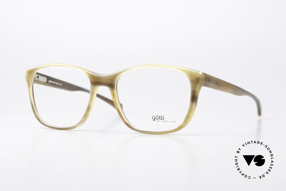 Götti Bogart Regular Retail Price 1100€, Goetti Bogart BRL horn eyeglasses, size 50/17, 145, Made for Men and Women