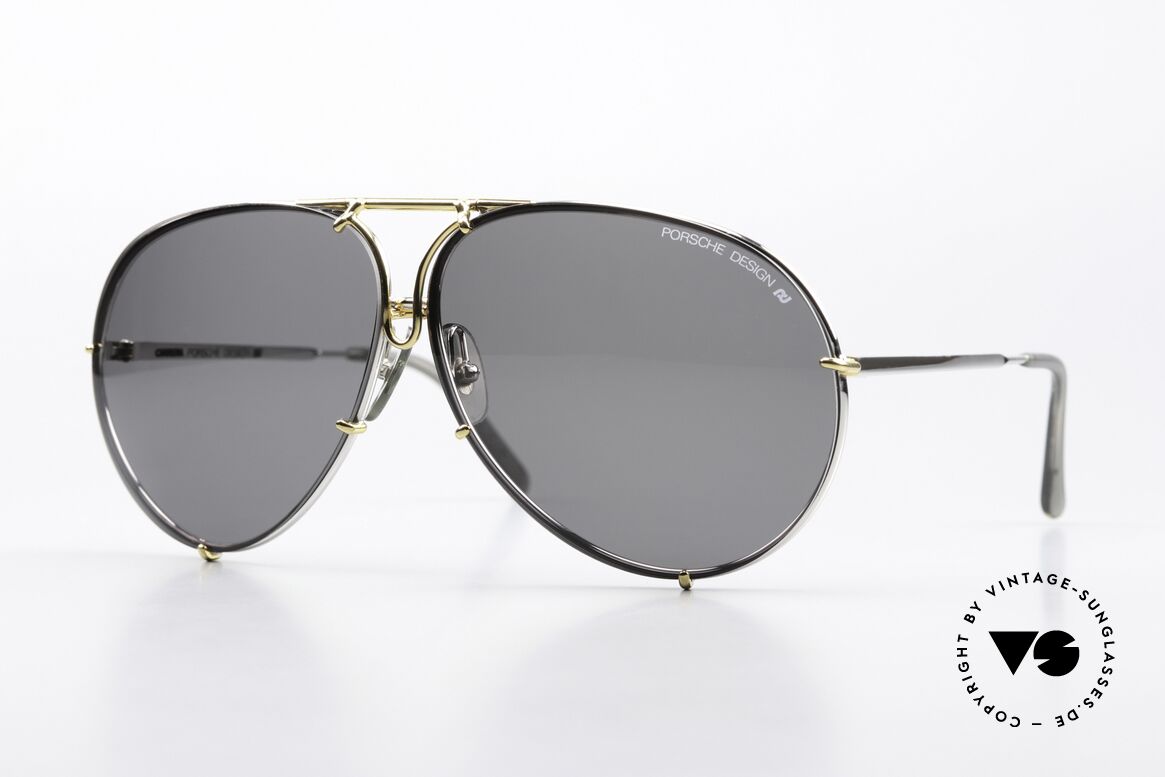 Porsche 5621 Most popular 80's Version, 1x brown-gradient lenses and 1x dark gray, 100% UV, Made for Men
