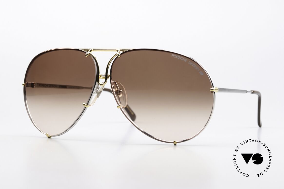 Porsche 5621 80's Bicolor Sunglasses, vintage Porsche Design by Carrera shades from 1987, Made for Men