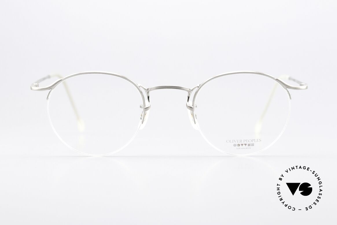 Oliver Peoples OP96 Panto Nylor Frame 1991, semi rimless Oliver Peoples panto eyeglasses from 1991, Made for Men and Women