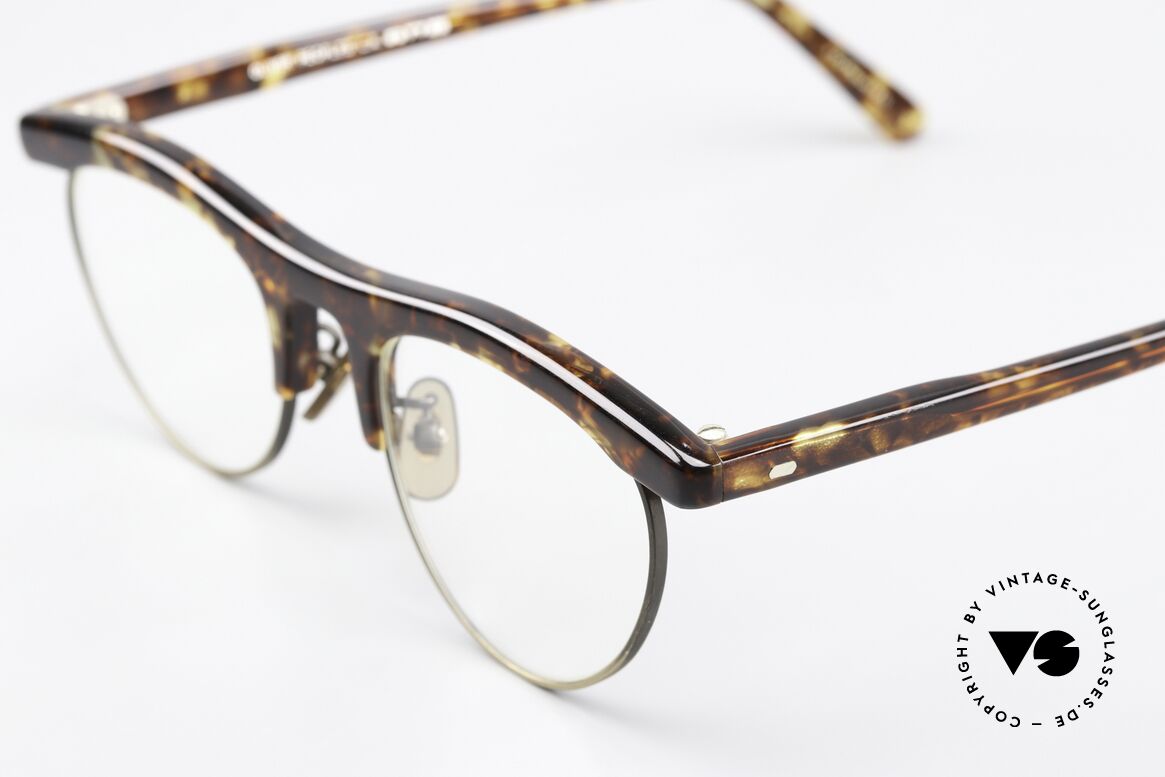 Oliver Peoples OP4 90's Frame Made In Japan, "CLB" = Zylonite color, "ATG" = metal col. (antique gold), Made for Men and Women