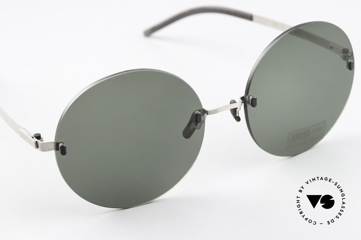 Götti Perspective PRS02 Rimless Round Sunglasses, unworn designer piece from 2017, with hard case, Made for Men and Women