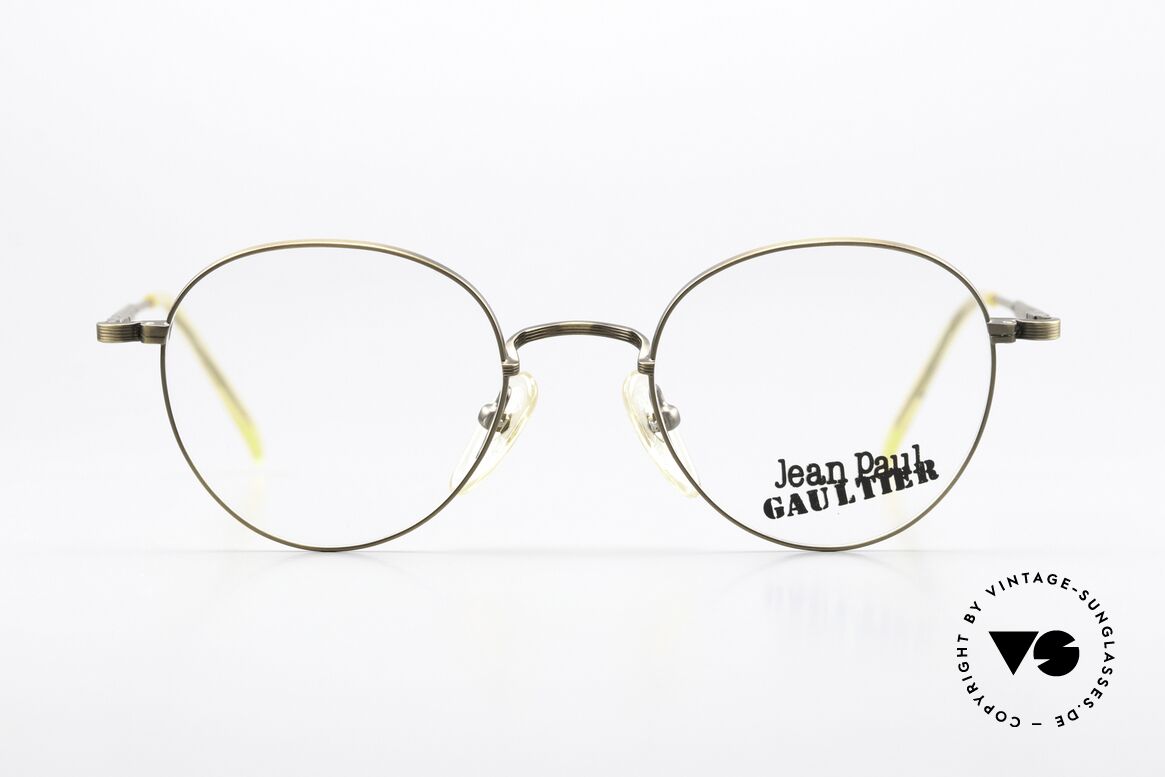 Jean Paul Gaultier 55-1174 Antique Burnt Gold By JPG, costly, unique frame finish: METALLIC SMOKE GOLD, Made for Men and Women