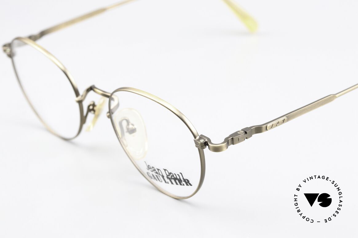 Jean Paul Gaultier 55-1174 Antique Burnt Gold By JPG, a real designer frame in top-notch quality from 1996, Made for Men and Women