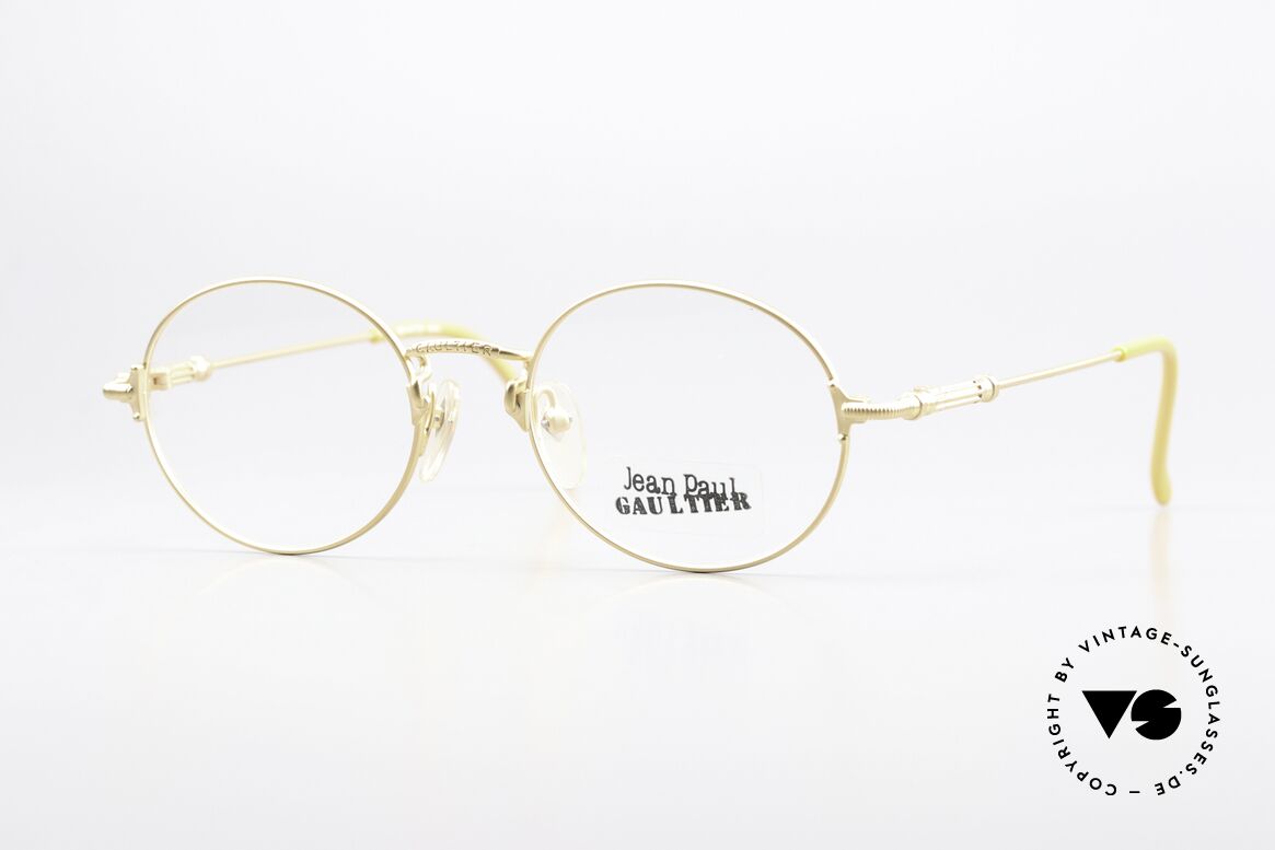 Jean Paul Gaultier 55-6109 Round Vintage Specs 90s, small round vintage glasses by Jean Paul GAULTIER, Made for Men and Women