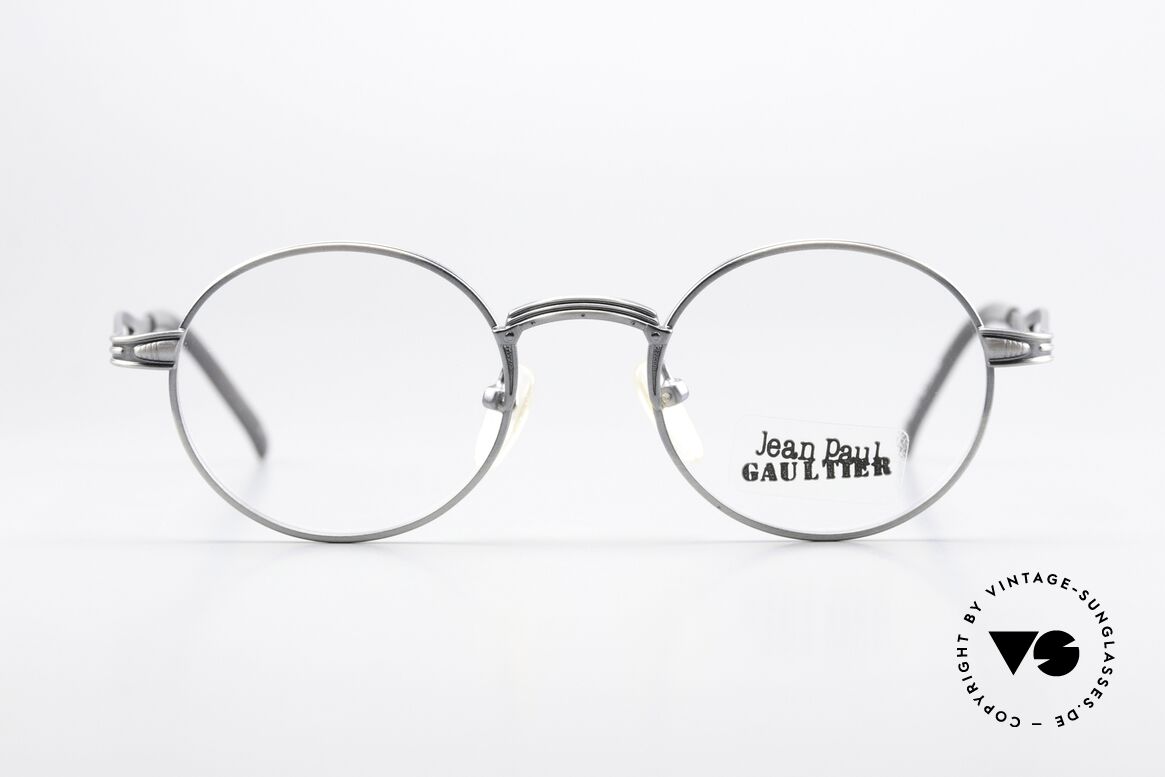 Jean Paul Gaultier 55-7107 Vintage Eyewear From 1997, 'metallic smoke silver' frame; mdeium size 46-20!, Made for Men and Women