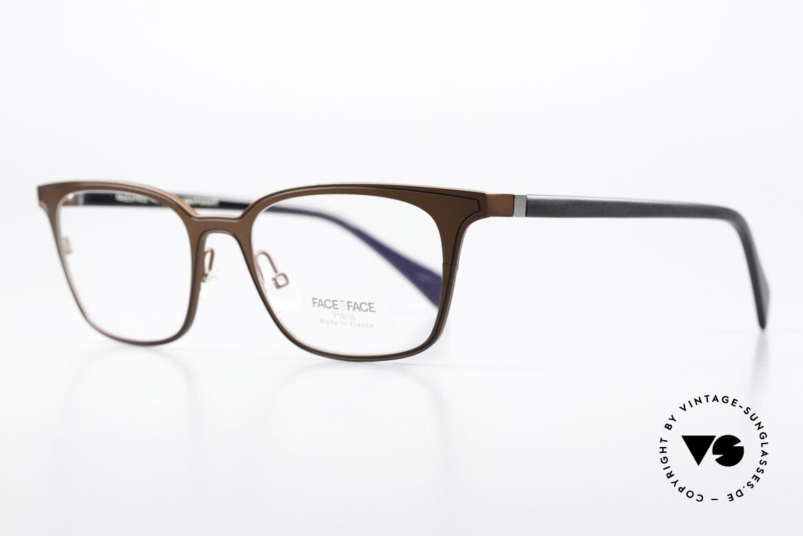 Face a Face Vicky 3 Noble Handmade in France, metal front with very fine lines, discreetly colored, Made for Women