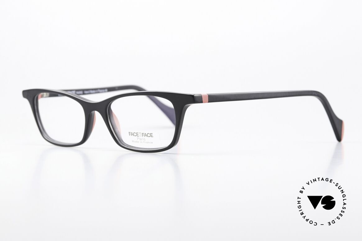 Face a Face Chloe 1 Adorable Women's Glasses, matte black acetate frame with pink accents!, Made for Women