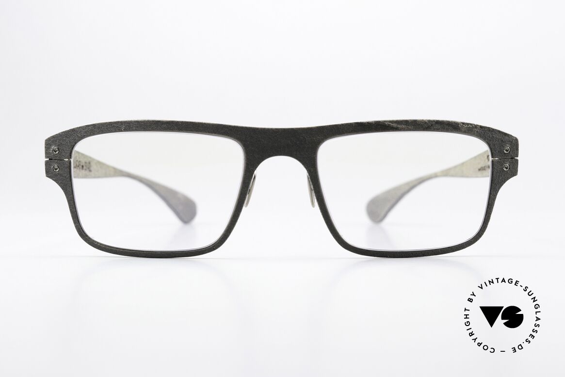 Lucas de Stael Petrus P11 Stone + Genuine Cow Leather, really unique designer glasses; handmade in France, Made for Men