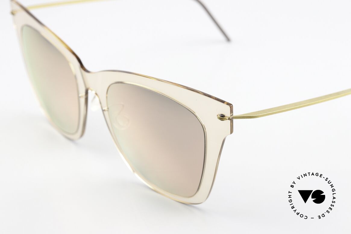 Lindberg 8318 NOW Transparent And Mirrored, wafer-thin semi-transparent front: pure contrast,, Made for Women