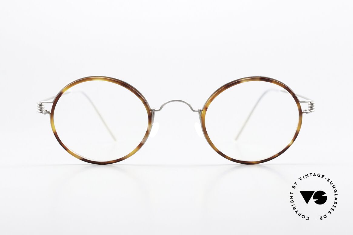 Lindberg Harley Air Titan Rim Round Glasses Women & Men, mod. Harley in size 43-24, temple length 135, color 10, Made for Men and Women