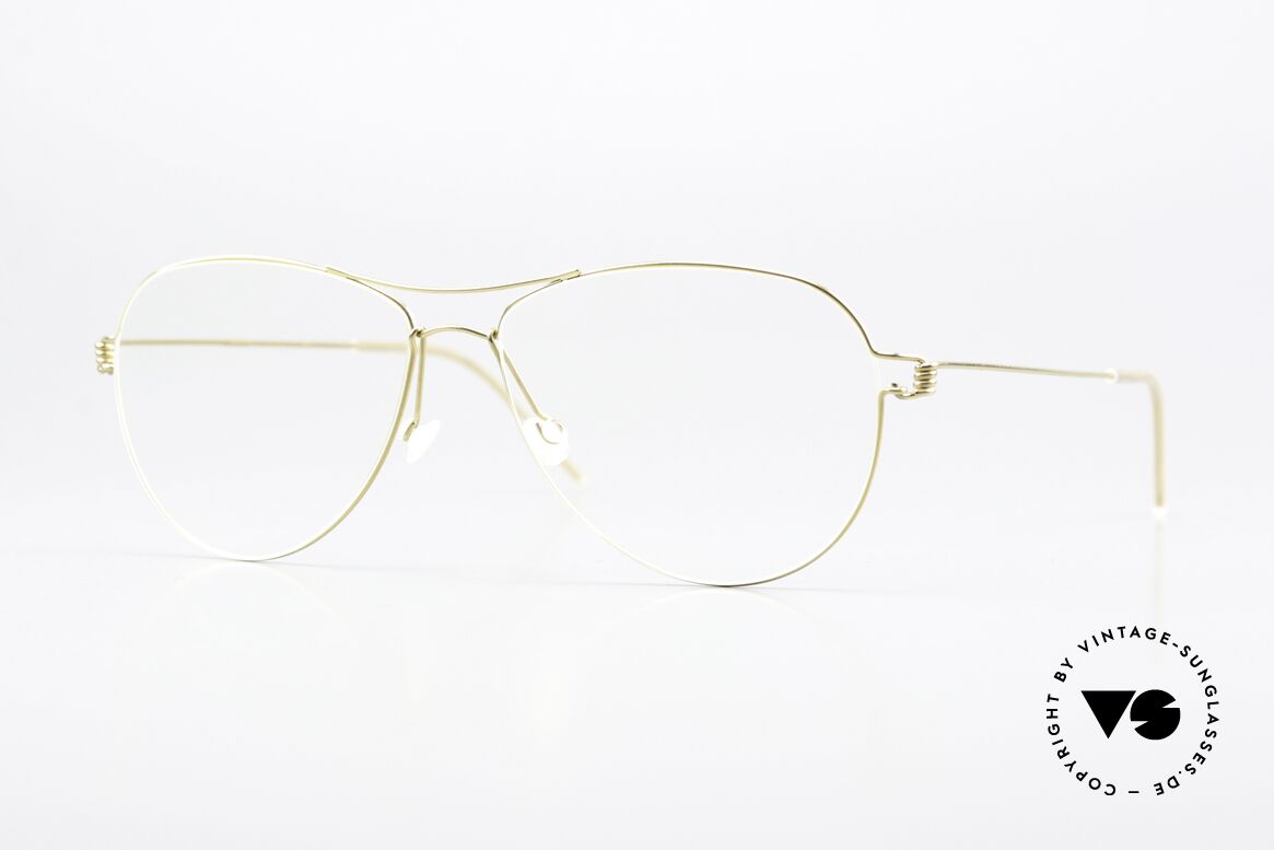 Lindberg Tilda Air Titan Rim Gold Titanium Frame Unisex, LINDBERG Air Titanium Rim eyeglasses; aviator style, Made for Men and Women