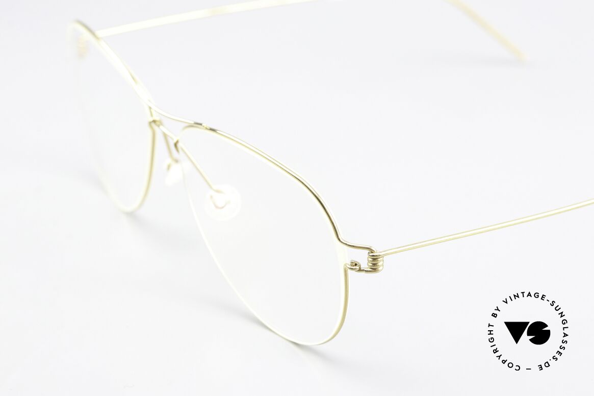 Lindberg Tilda Air Titan Rim Gold Titanium Frame Unisex, extremely strong, resilient and flexible (and 3g only!), Made for Men and Women