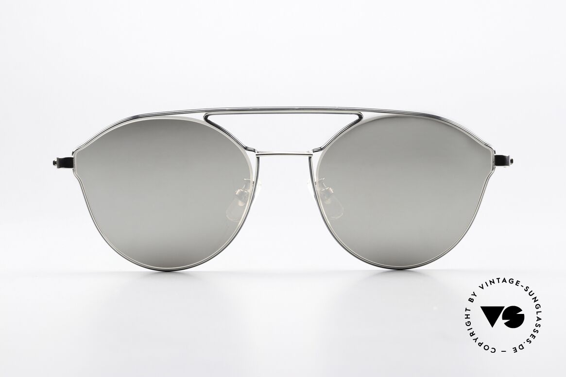 Yuichi Toyama US-016 Silver Mirrored Sun Lenses, women's sunglasses, model US-016, size 54/19, Made for Women