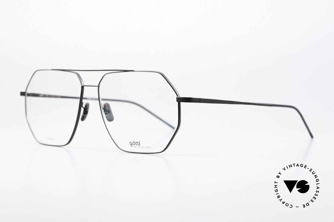 Götti Dice Square XL Titanium Specs, tangible top-notch quality; striking matt black, Made for Men