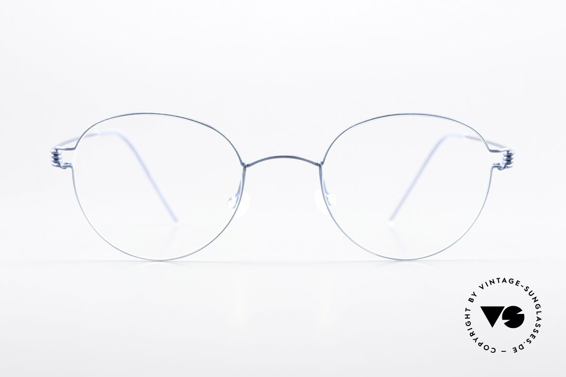 Lindberg Bo Air Titan Rim Blue Panto Glasses Titan, unisex Panto glasses by LINDBERG Air Titanium Rim, Made for Men and Women