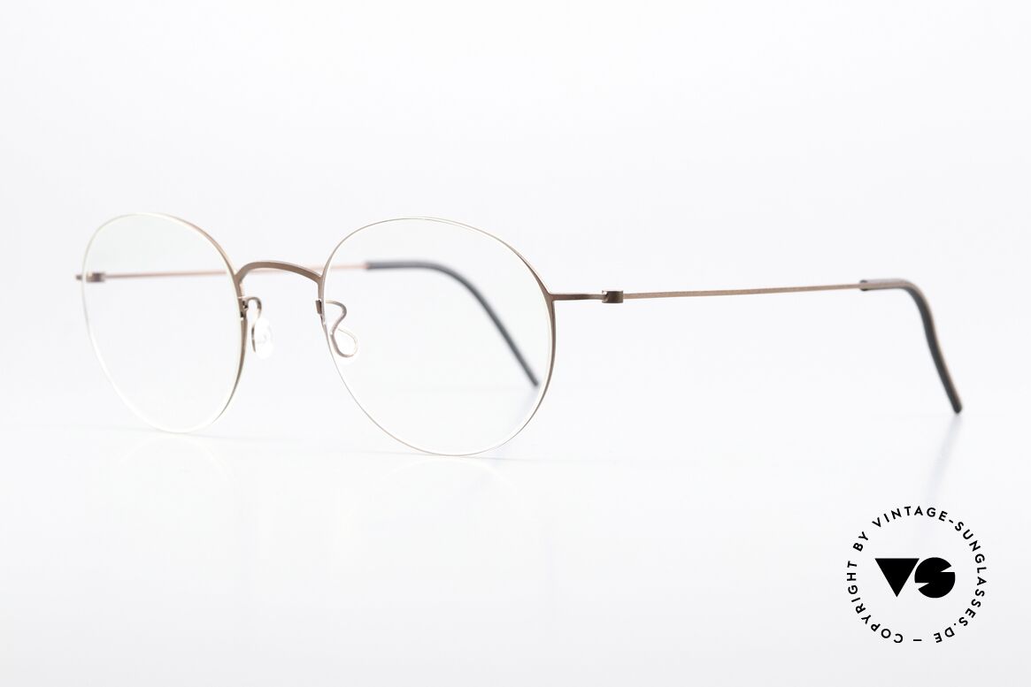 Lindberg 5504 Thintanium Thin Titanium Panto Frame, very light and comfortable yet robust and flexible, Made for Men and Women