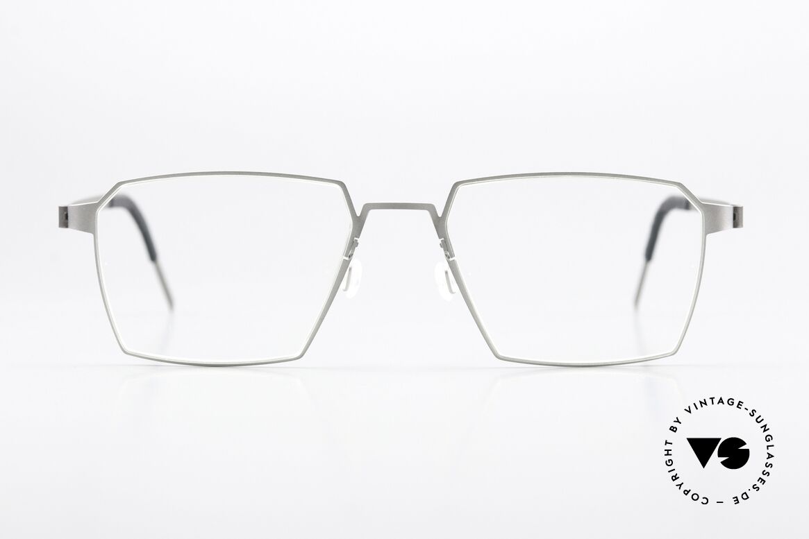 Lindberg 9628 Strip Titanium Square Titanium Frame, model 9628, size 51/18, with color silver / titanium, Made for Men and Women