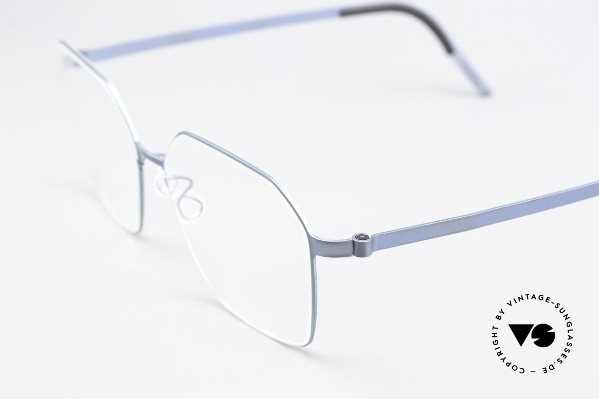 Lindberg 9624 Strip Titanium Ladies Glasses Titanium Teal, stylish women's glasses: interesting shape & coloring, Made for Women