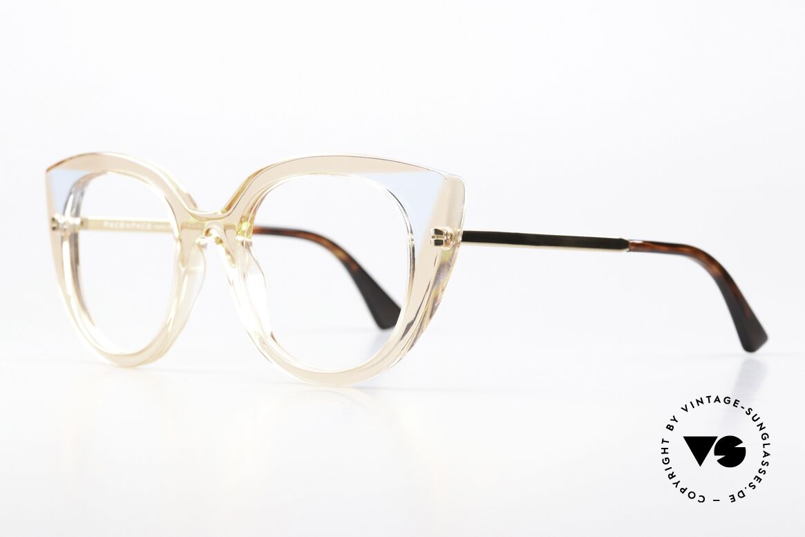 Face a Face Prism 1 Cateye Women's Glasses, transparent pink frame with gold-plated temples, Made for Women