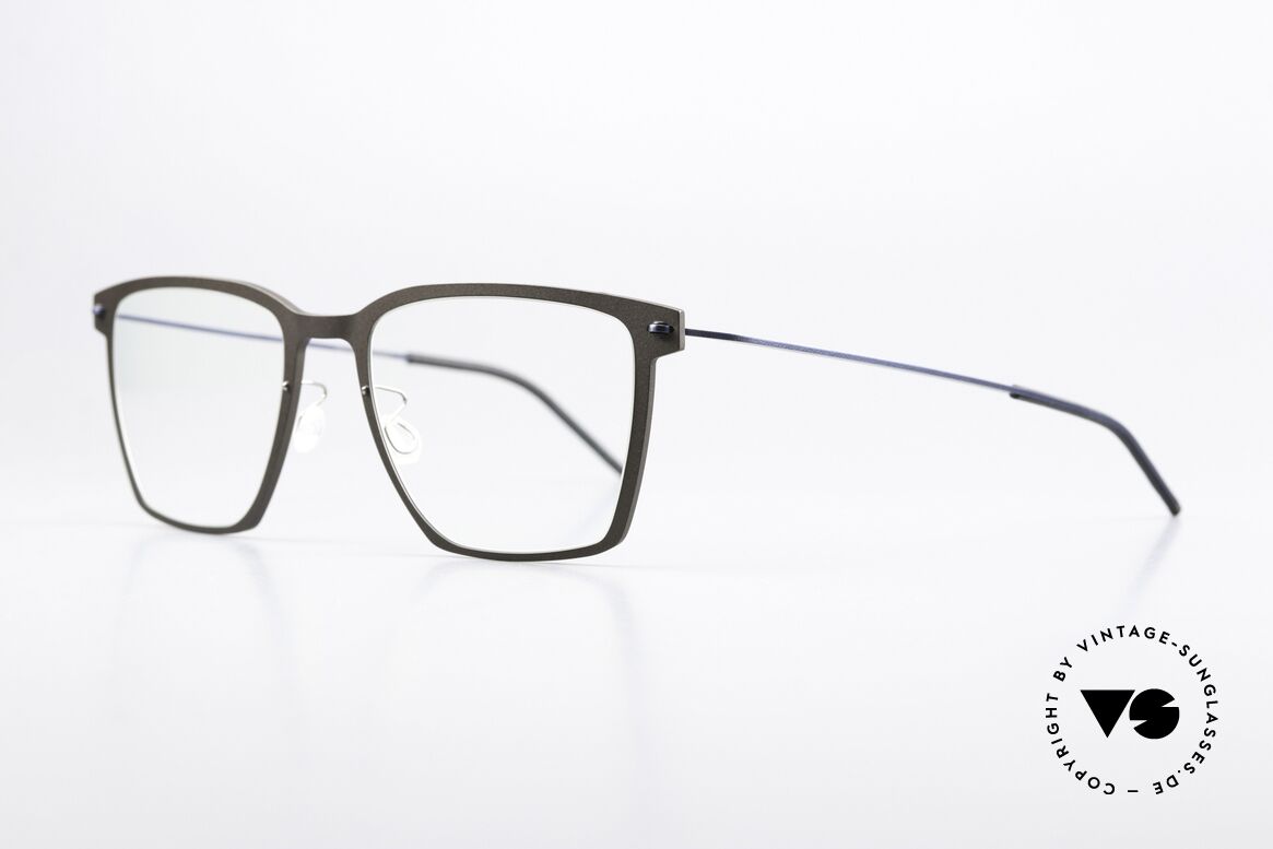 Lindberg 6554 NOW Dark Brown And Dark Blue, high quality composite material & titanium temples, Made for Men and Women