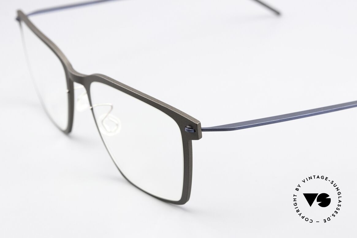 Lindberg 6554 NOW Dark Brown And Dark Blue, color U13 = dark brown front with dark blue temples, Made for Men and Women