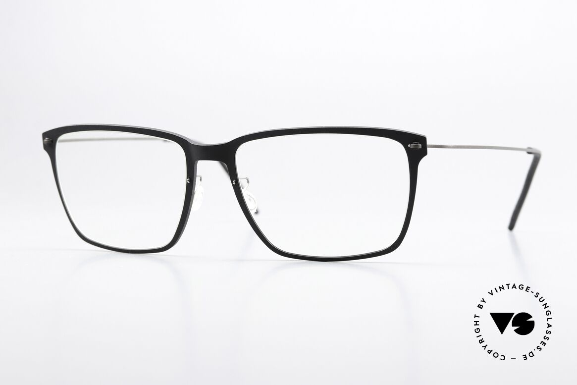 Lindberg 6505 NOW Matt Black And Dark Gray, Lindberg eyeglasses from the NOW or N.O.W. series, Made for Men and Women