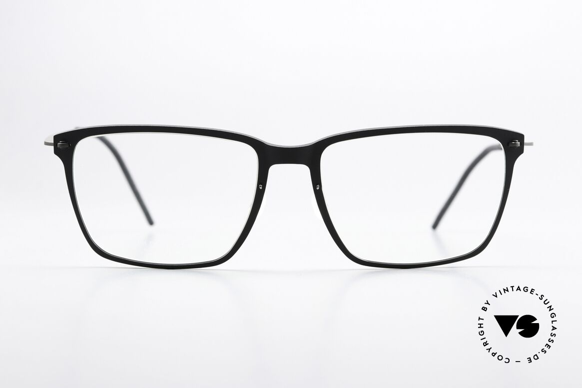 Lindberg 6505 NOW Matt Black And Dark Gray, square model 6505, size 54/17, for ladies and gents, Made for Men and Women