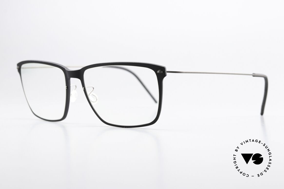 Lindberg 6505 NOW Matt Black And Dark Gray, high quality composite material & titanium temples, Made for Men and Women