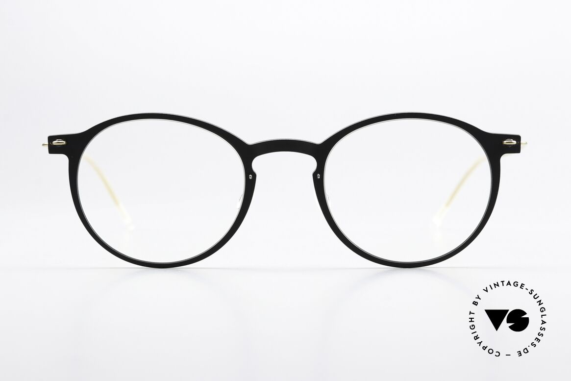 Lindberg 6541 NOW Dull Black And Matt Gold, panto model 6541, size 46/21 with timeless coloring, Made for Men and Women Lindberg 6541 NOW Dull Black And Matt Gold, panto model 6541, size 46/21 with timeless coloring, Made for Men and Women