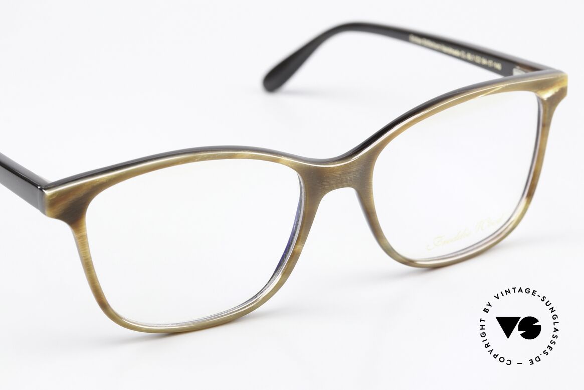 Freddie Wood CL1 Elegant Buffalo Horn Specs, unworn from the 2016 collection incl. a Lunor case, Made for Women