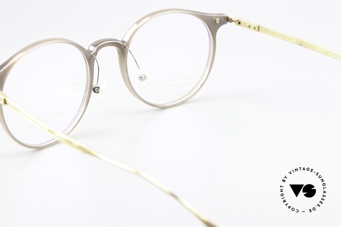 Frank Custom FT7187 Panto Eyewear Titanium, Size: medium, Made for Men and Women