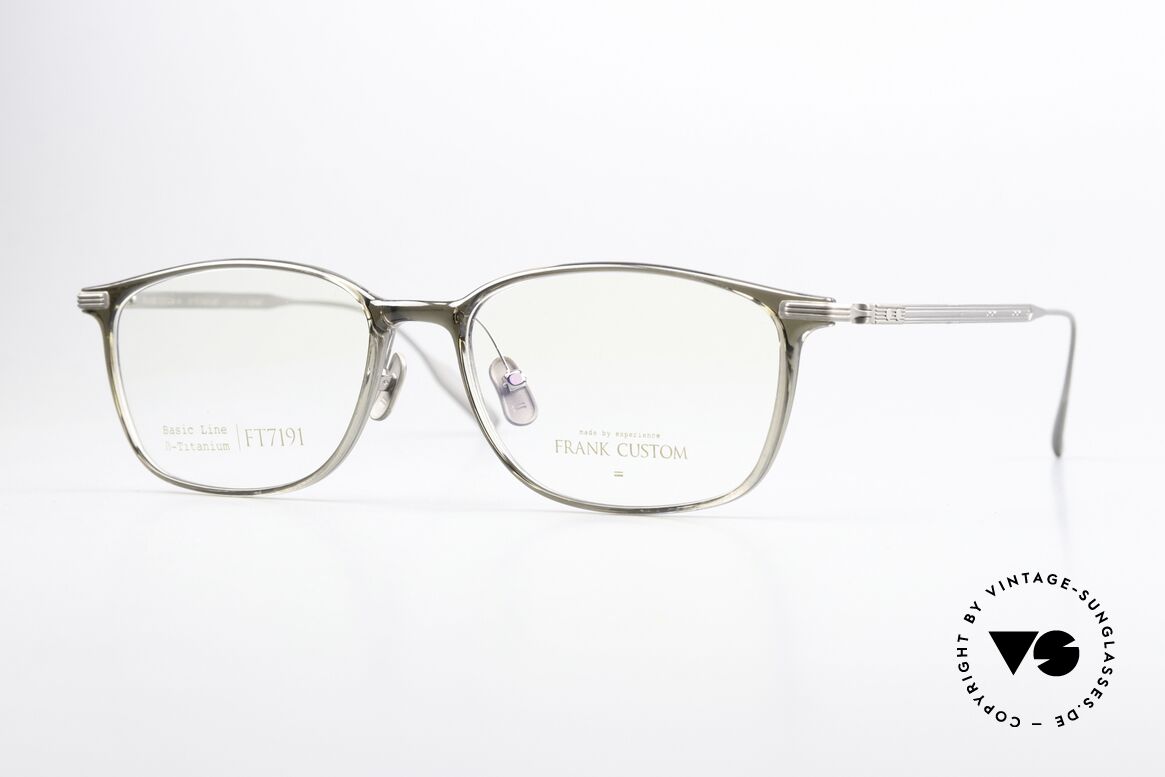 Frank Custom FT7191 Unisex Eyewear Titanium, Frank Custom Eyeglasses, FT7191, size 55-17, 142, Made for Men and Women
