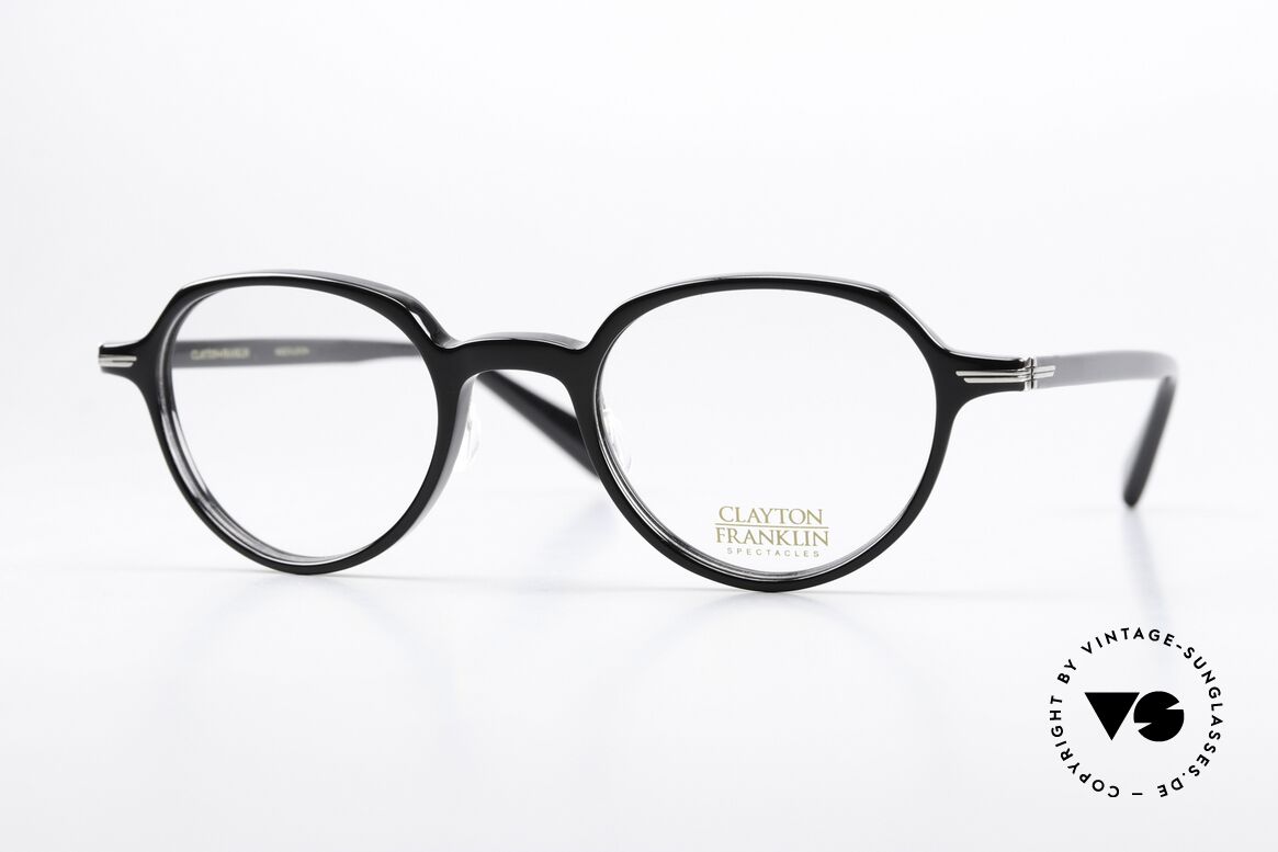 Clayton Franklin 759 Black Frame Made In Japan, Clayton Franklin Spectacles, 759, size 46-21, 145, Made for Men and Women