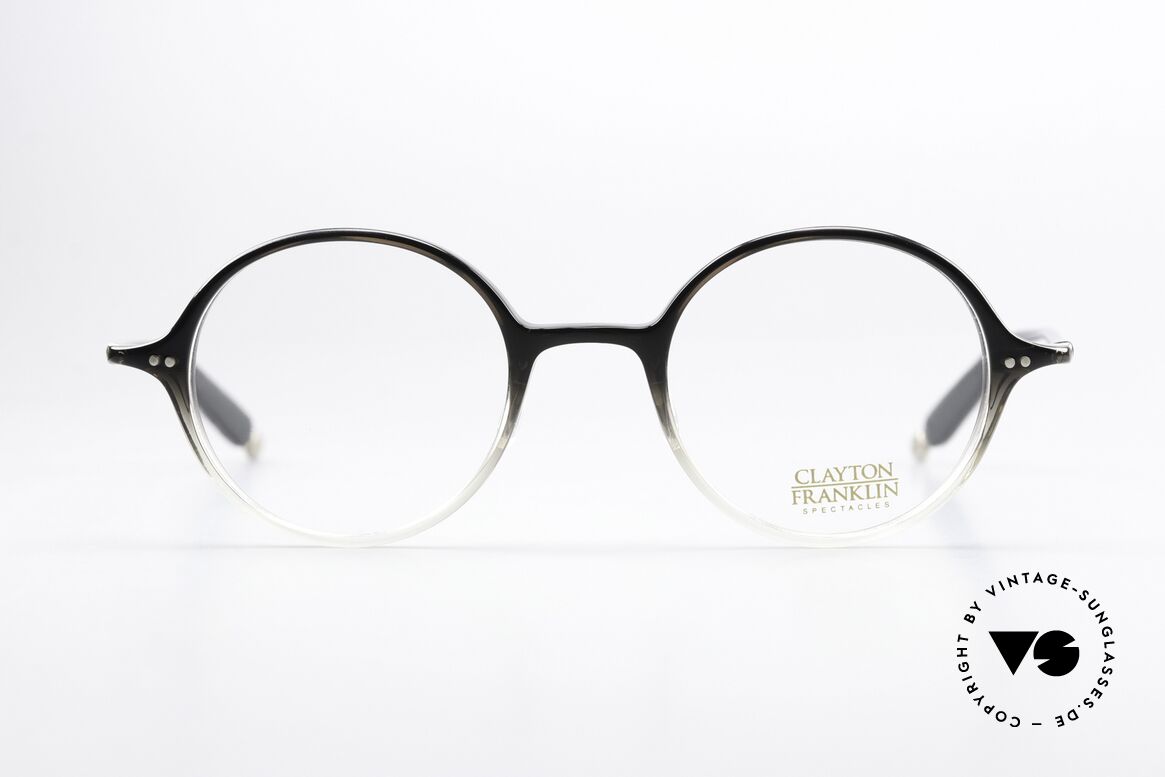 Clayton Franklin 735 Round Frame Made In Japan, brand named after the inventor of bifocal glasses, Made for Men and Women