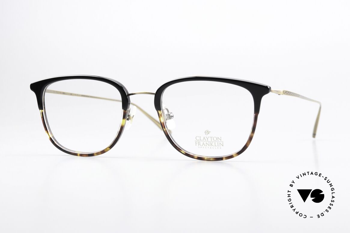 Clayton Franklin 615 Titan Frame Black Havana, Clayton Franklin Spectacles, 615, size 50-20, 145, Made for Men and Women