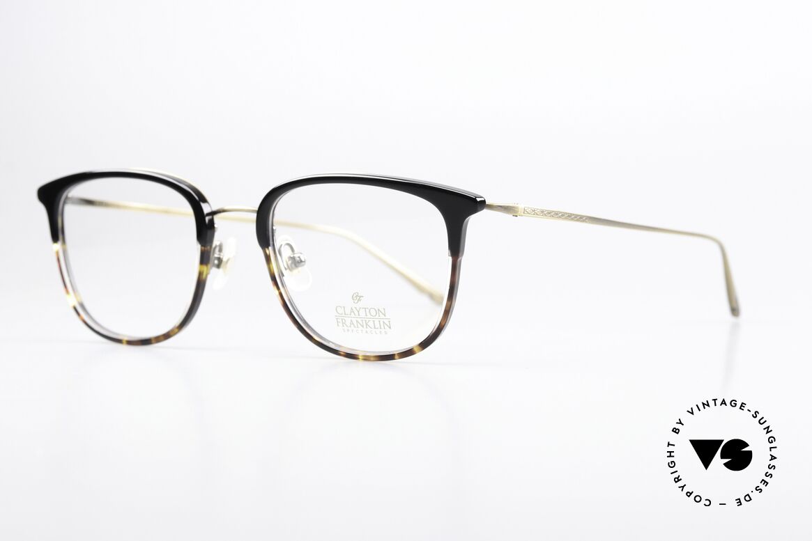 Clayton Franklin 615 Titan Frame Black Havana, Benjamin Franklin (founding father of the USA), Made for Men and Women