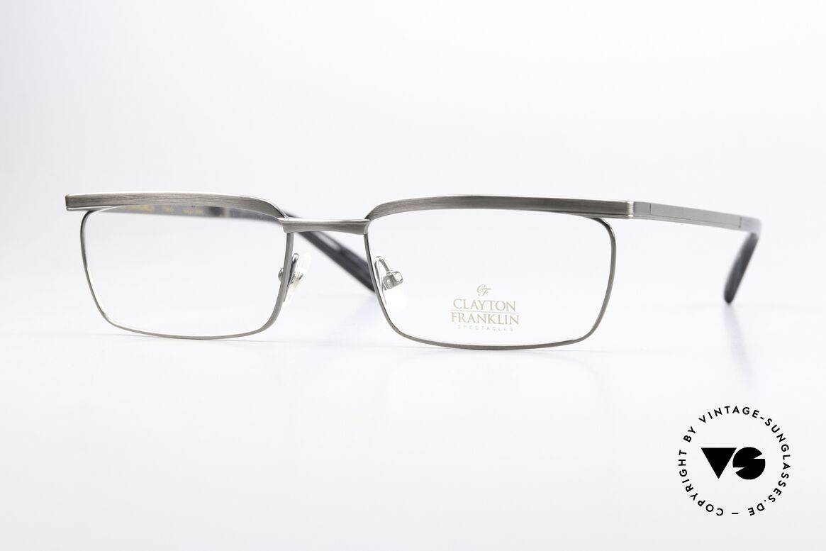 Clayton Franklin 567 Antique Metal Brushed Frame, Clayton Franklin Spectacles, 567, size 54-18, 140, Made for Men and Women