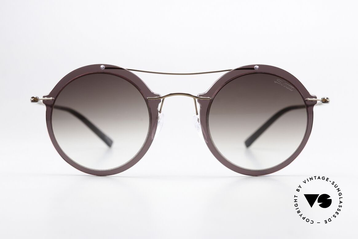 Silhouette 8705 Lightweight Round Shades, Infinity Collection with brown-gradient lenses, Made for Men and Women