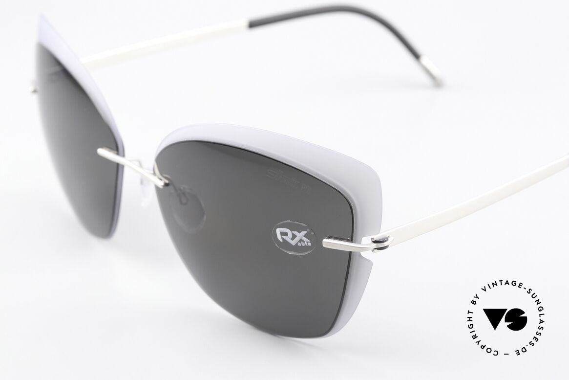Silhouette 8166 Accent Shades Collection, rimless titanium frame with plastic lens front, Made for Women
