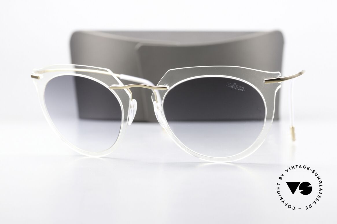 Silhouette 9909 Crystal Clear Sunglasses, Size: medium, Made for Women