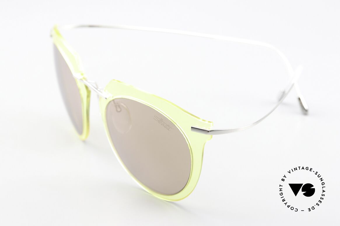 Silhouette 9909 Arthur Arbesser Shades, therefore only weighs 13 grams; 'yellow / silver', Made for Women