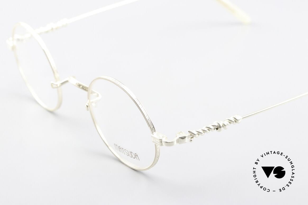 Matsuda 2869 Round 90's Vintage Glasses, demo lenses can be easily replaced with prescriptions, Made for Men and Women