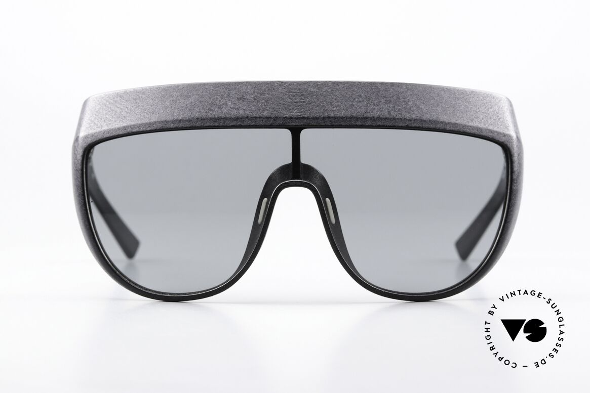 Mykita Mylon Vega Haute Couture Sunglasses, XL model VEGA in color 301 Pitch (Black Solid Lenses), Made for Men and Women
