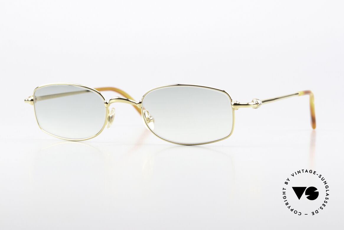 Cartier Sadir 22ct Thin Rim Collection, rare vintage Cartier glasses; T8100586, 22ct gold-plated, Made for Men and Women