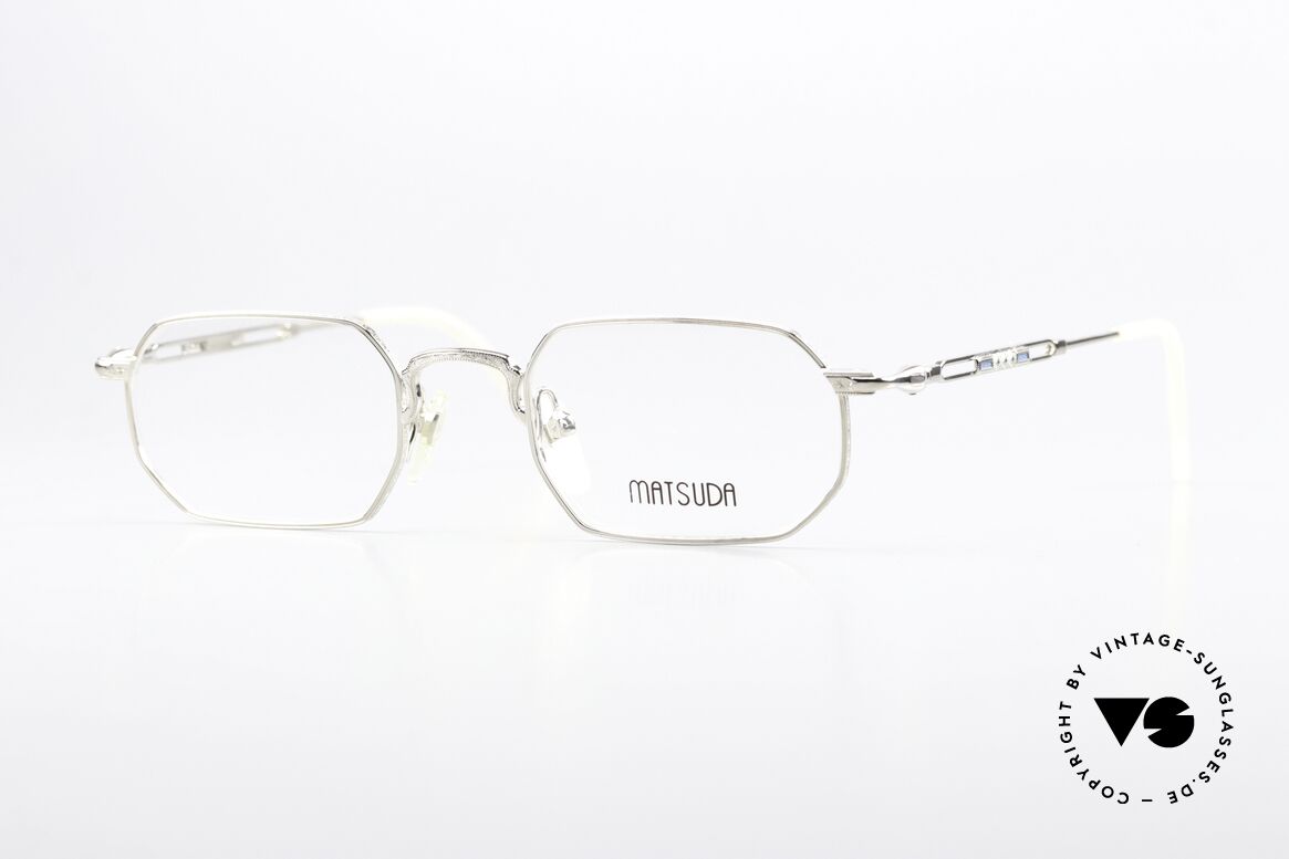 Matsuda 2881 Vintage Eyeglasses Square, vintage Matsuda designer eyeglasses from the 90s, Made for Men