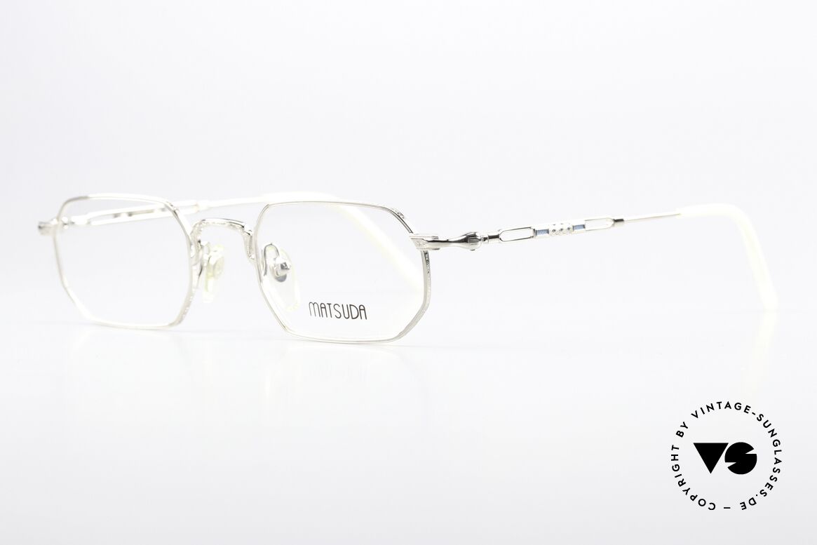 Matsuda 2881 Vintage Eyeglasses Square, the full frame is decorated with costly engravings, Made for Men