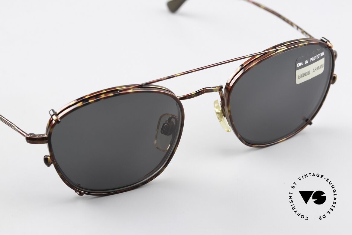 Giorgio Armani 169 Clip On Vintage Eyeglasses, NO RETRO EYEWEAR, but a 40 years old Original, Made for Men and Women