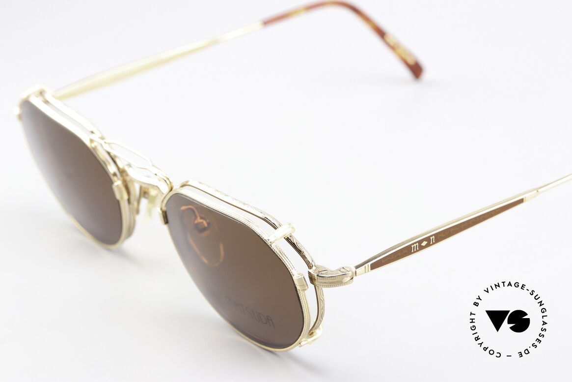 Matsuda 2867 Clip On Frame Gold Plated, made with attention to detail (check all the engravings), Made for Men and Women